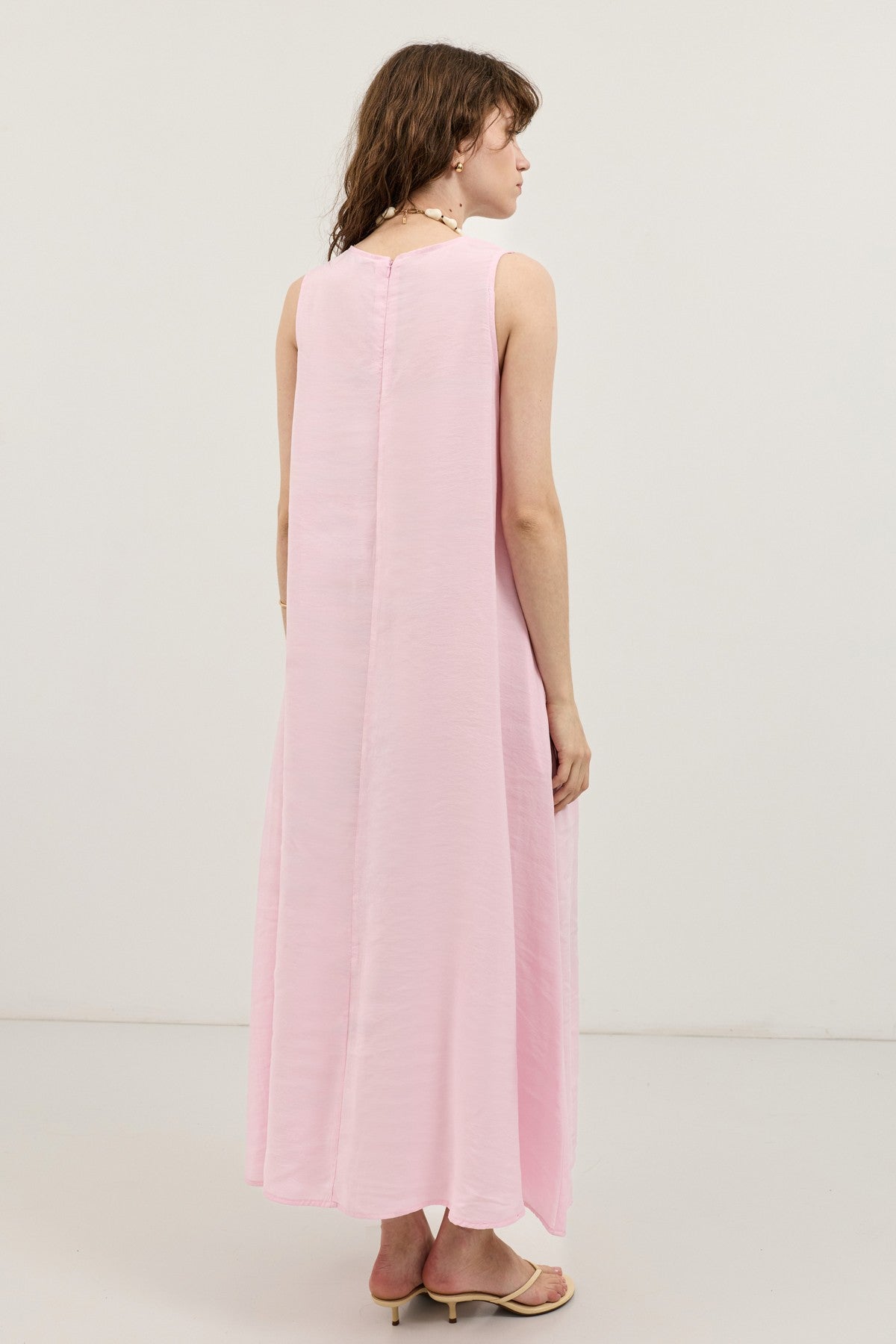 Flowy Halter-Neck Midi Dress