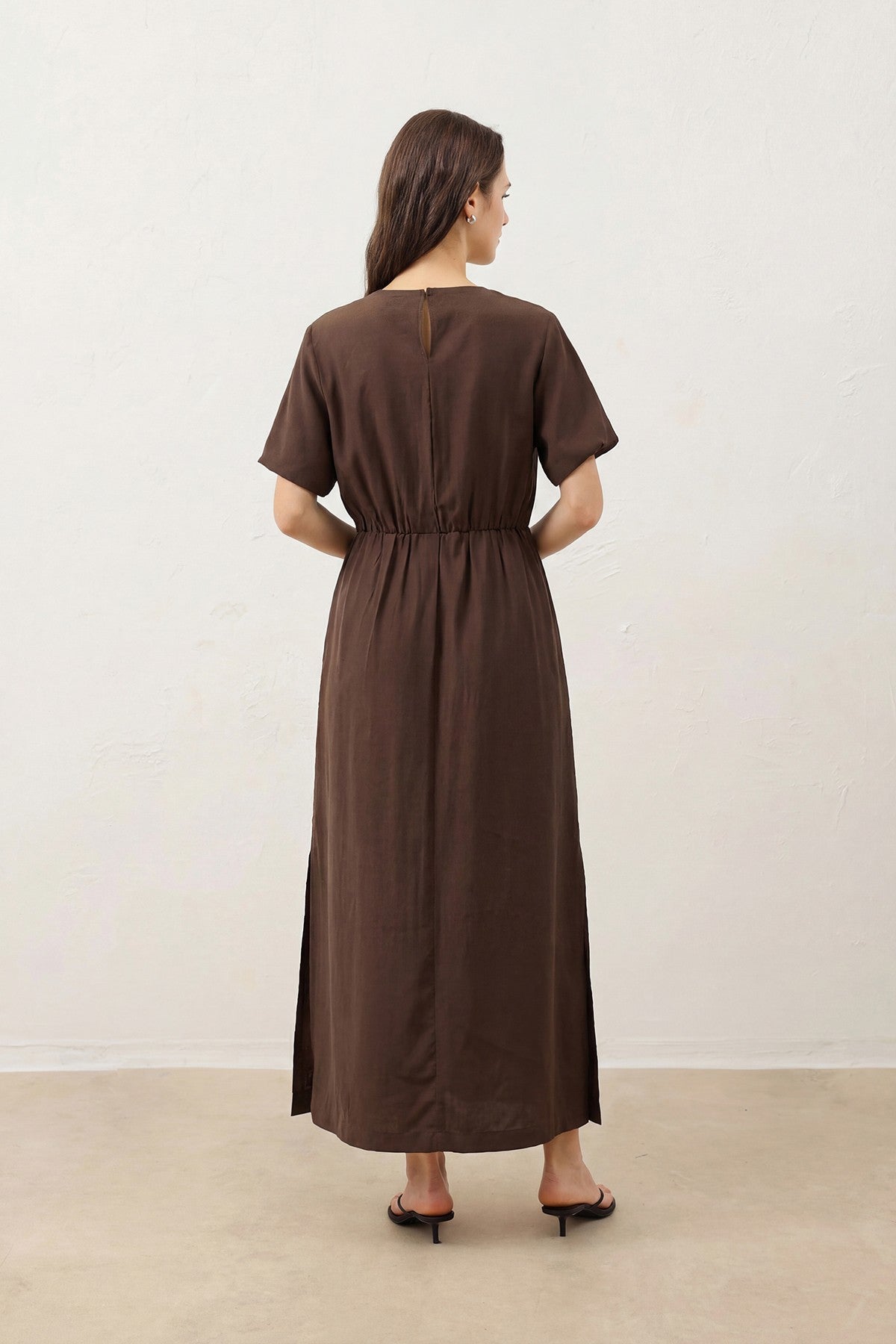Antioch Balloon-Sleeve Midi Dress for Women
