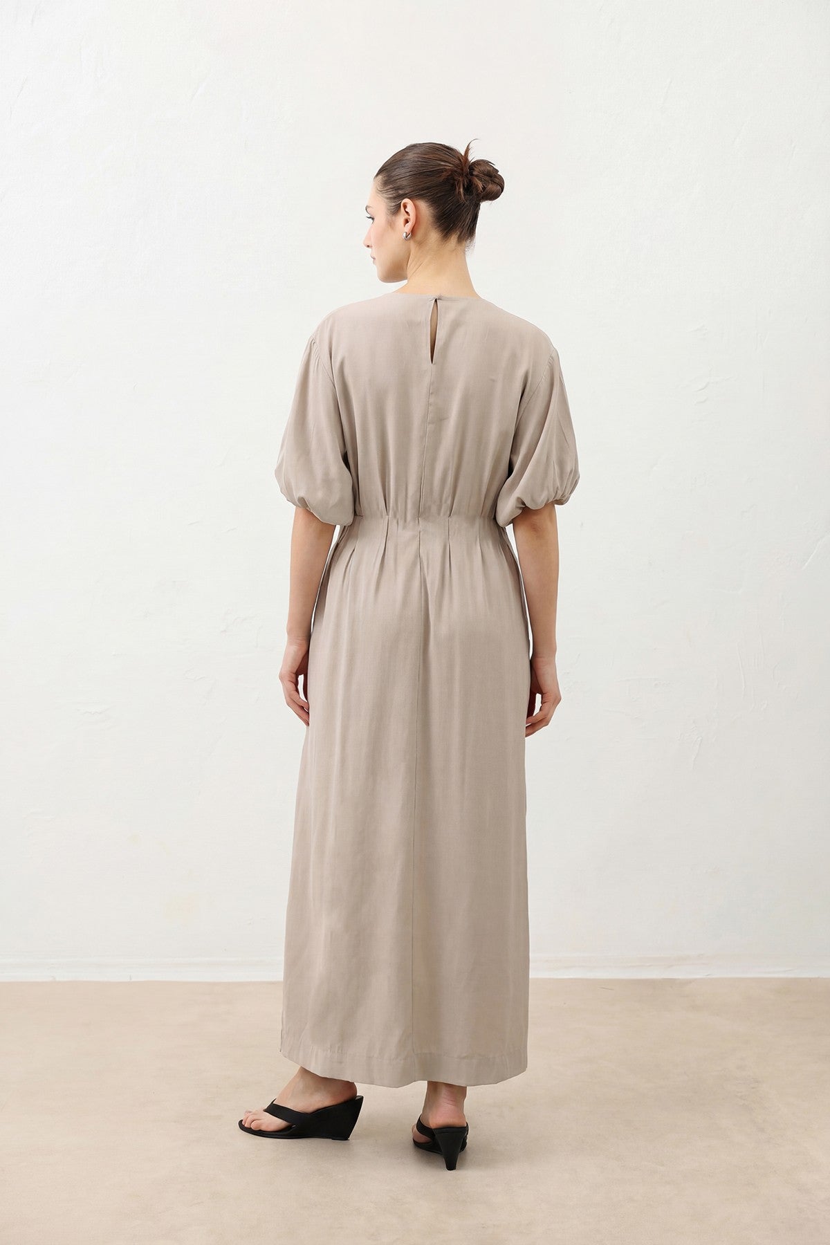 Antioch Balloon-Sleeve Midi Dress for Women