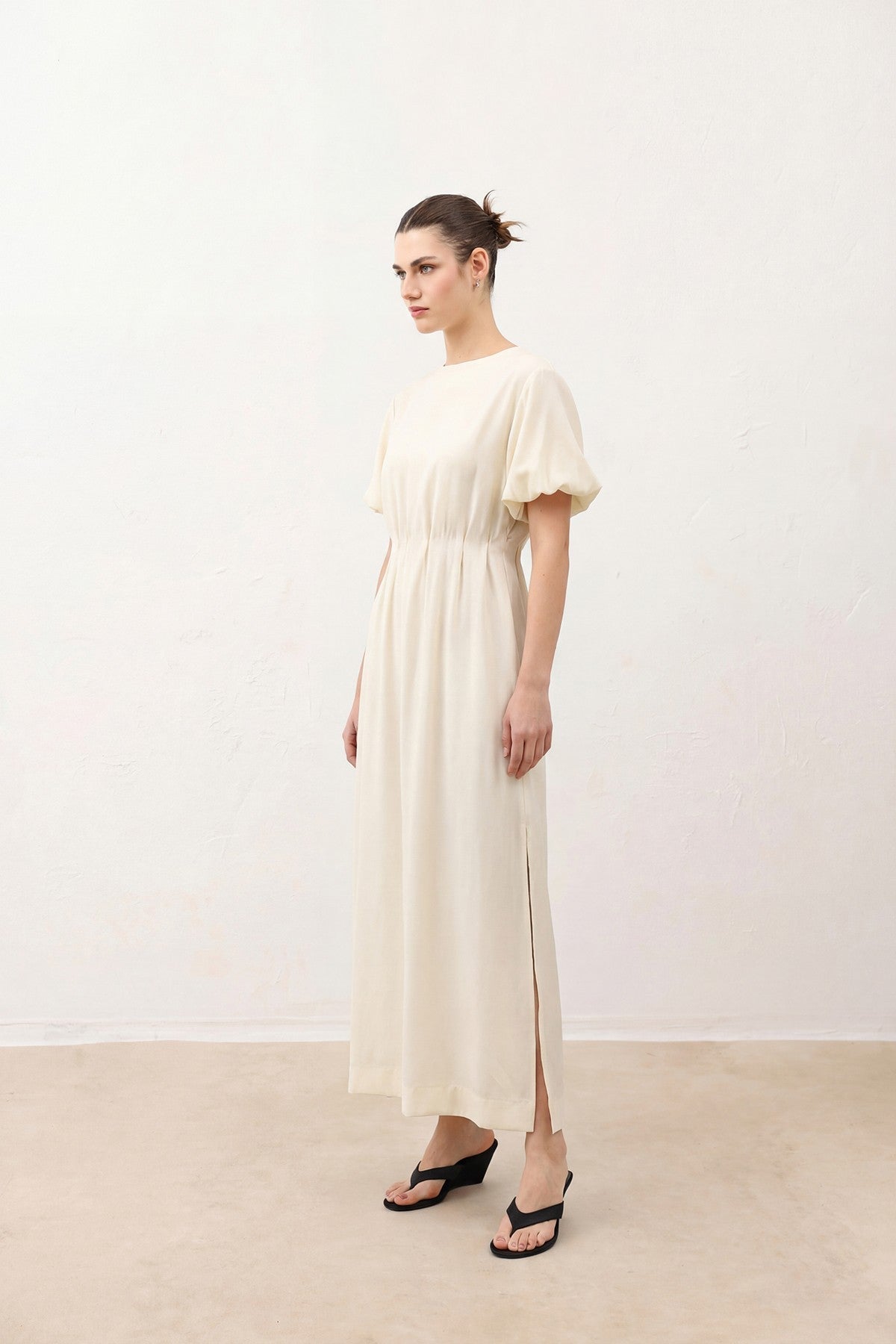 Antioch Balloon-Sleeve Midi Dress for Women