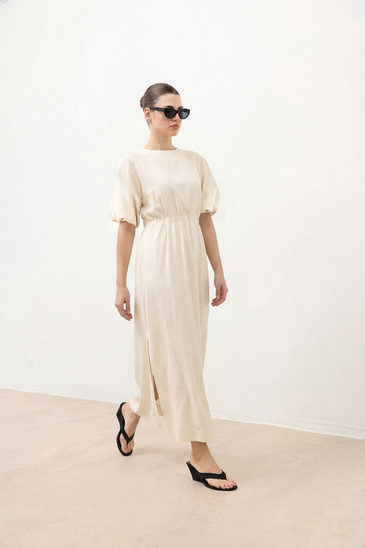 Antioch Balloon-Sleeve Midi Dress for Women