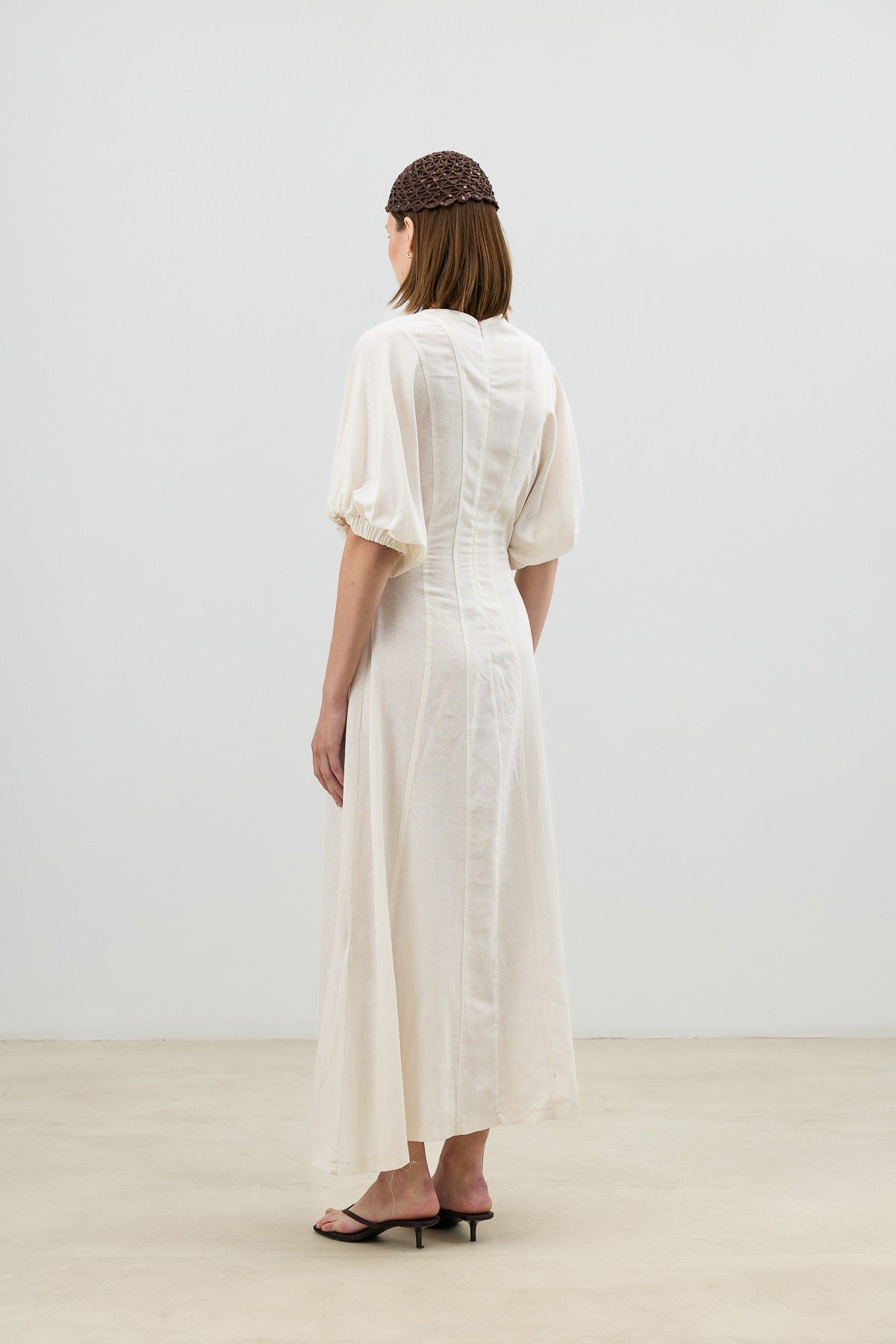 Antioch V-Neck Linen-Blend Women's Dress
