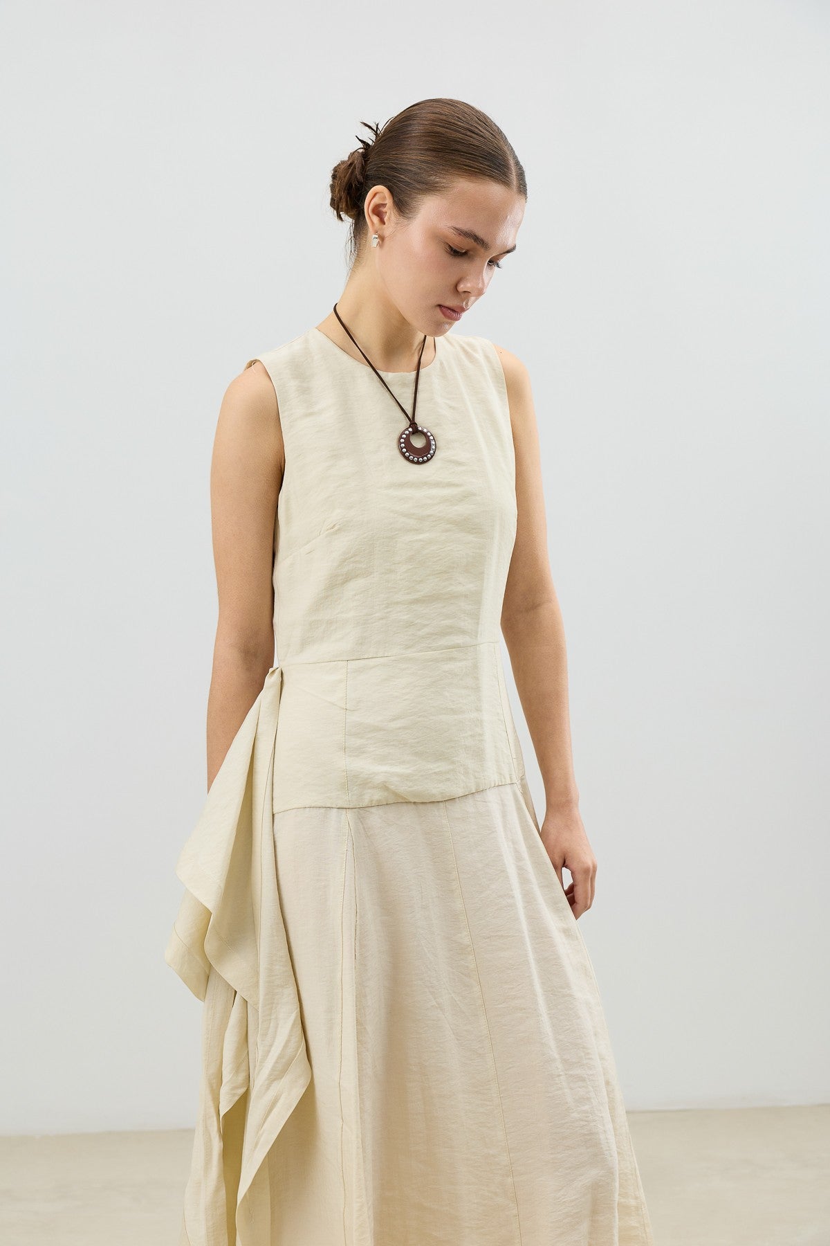 Women's Dress with a Belt Detail in an Antioch Lyocell Blend
