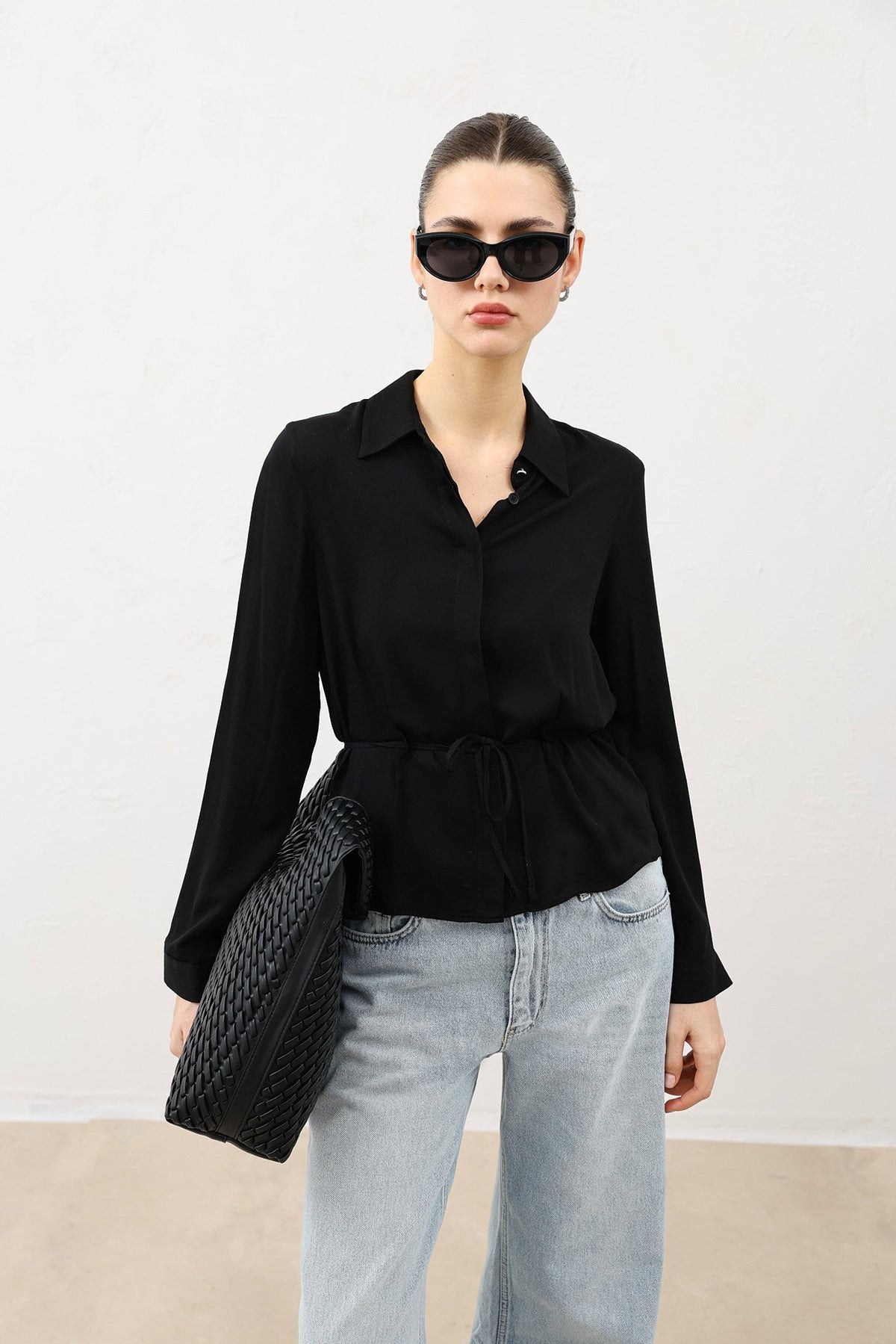 Antioch Women's Shirt with a Tie-Front Neckline