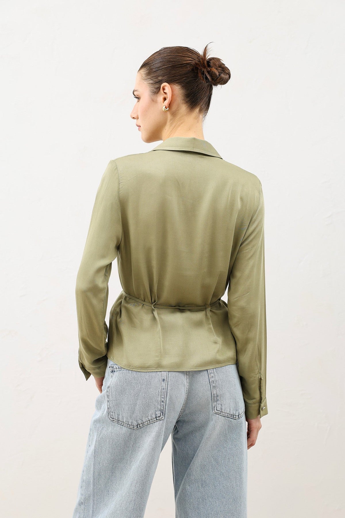 Antioch Women's Shirt with a Tie-Front Neckline