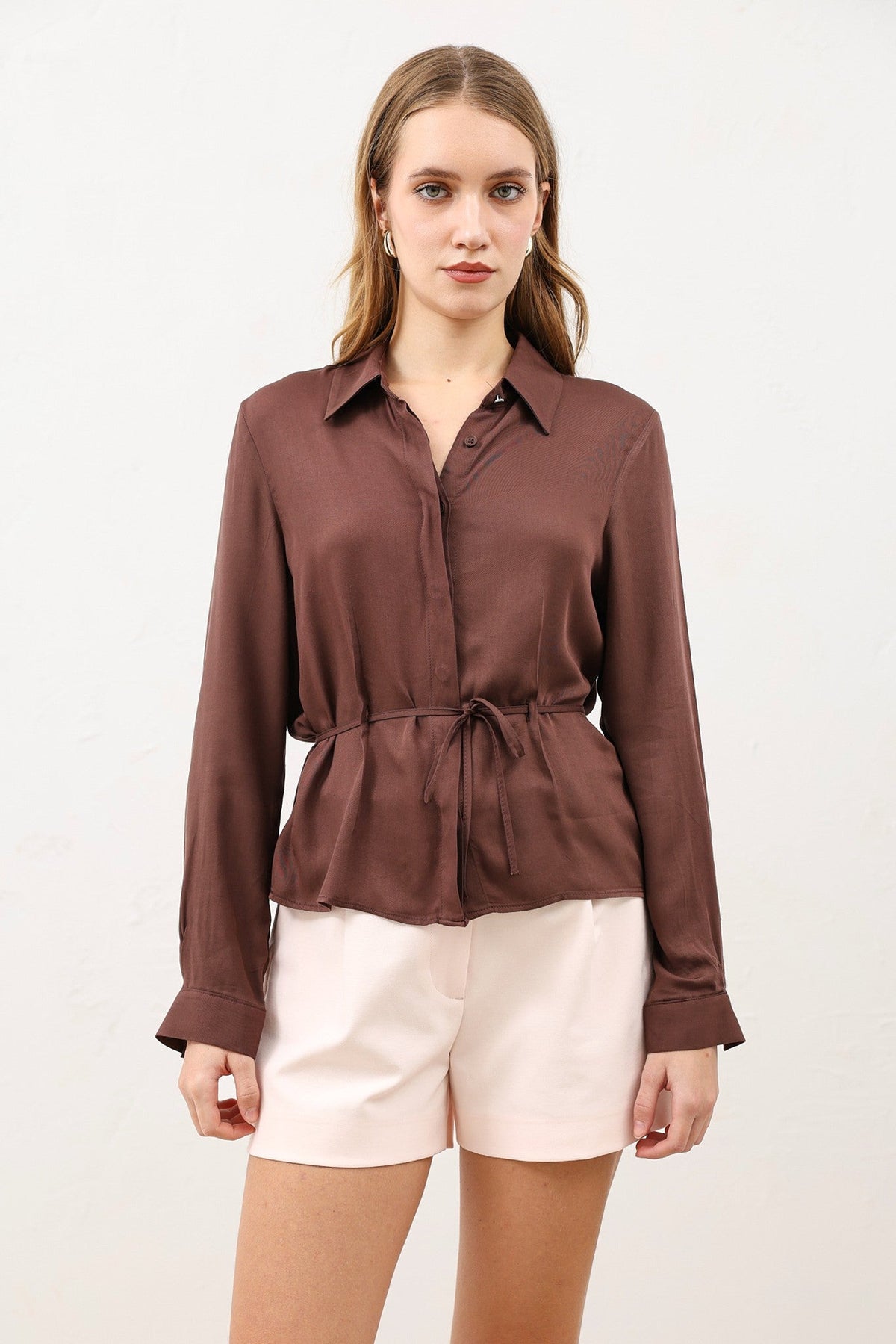 Antioch Women's Shirt with a Tie-Front Neckline