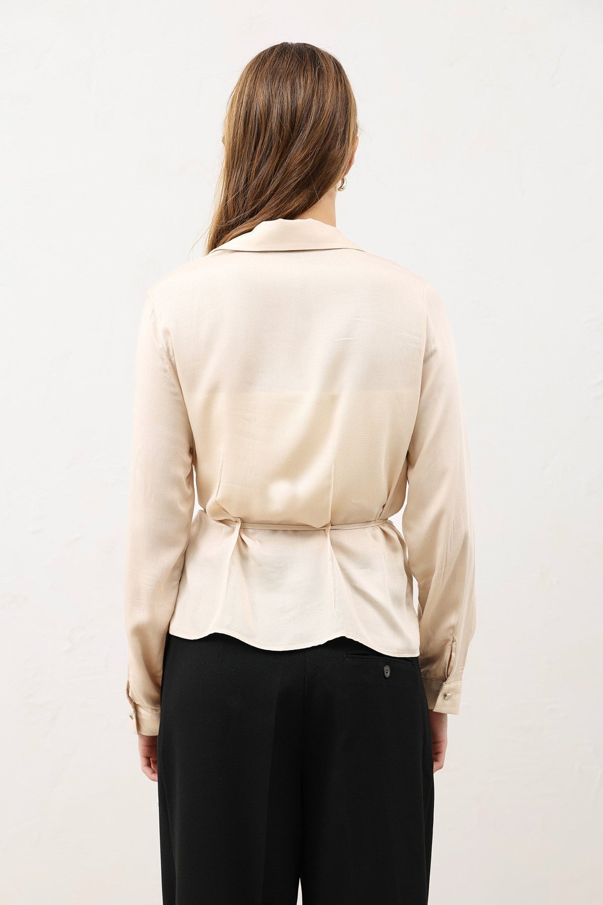 Antioch Women's Shirt with a Tie-Front Neckline
