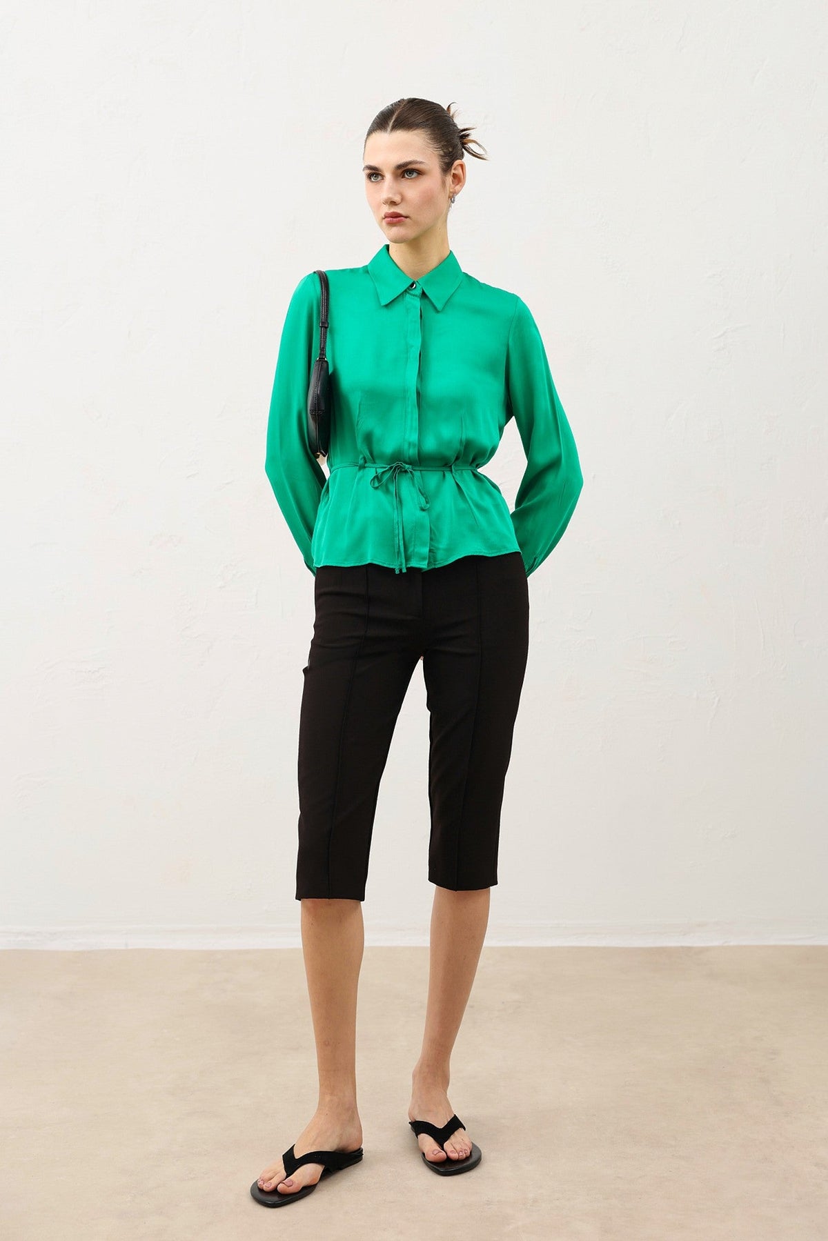 Women's Shirt with a Tie-Waist
