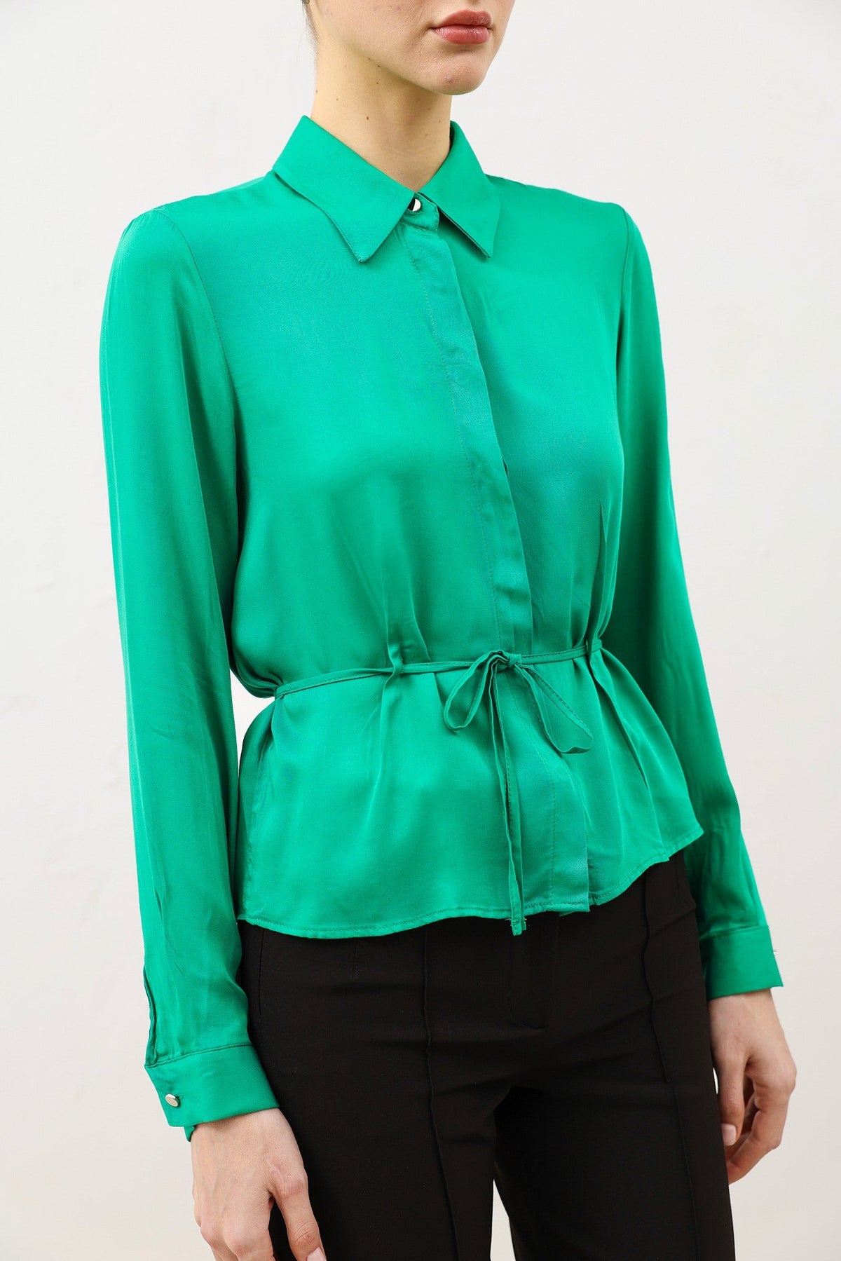 Women's Shirt with a Tie-Waist