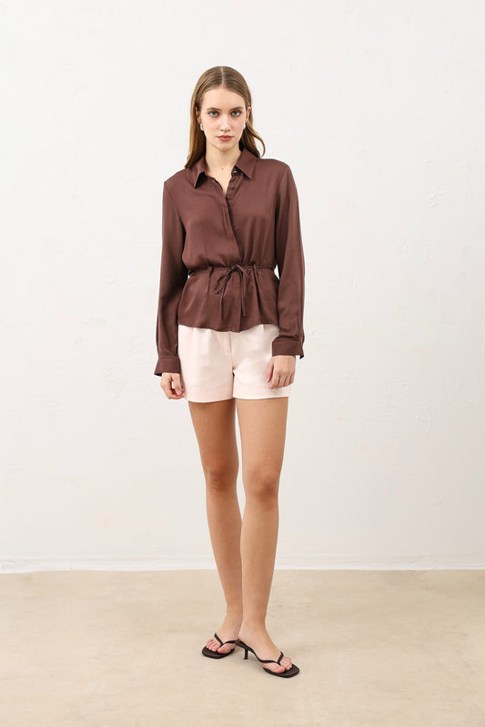 Antioch Women's Shirt with a Tie-Front Neckline