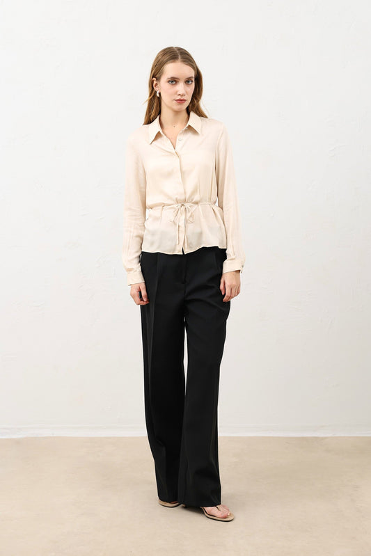 Antioch Women's Shirt with a Tie-Front Neckline