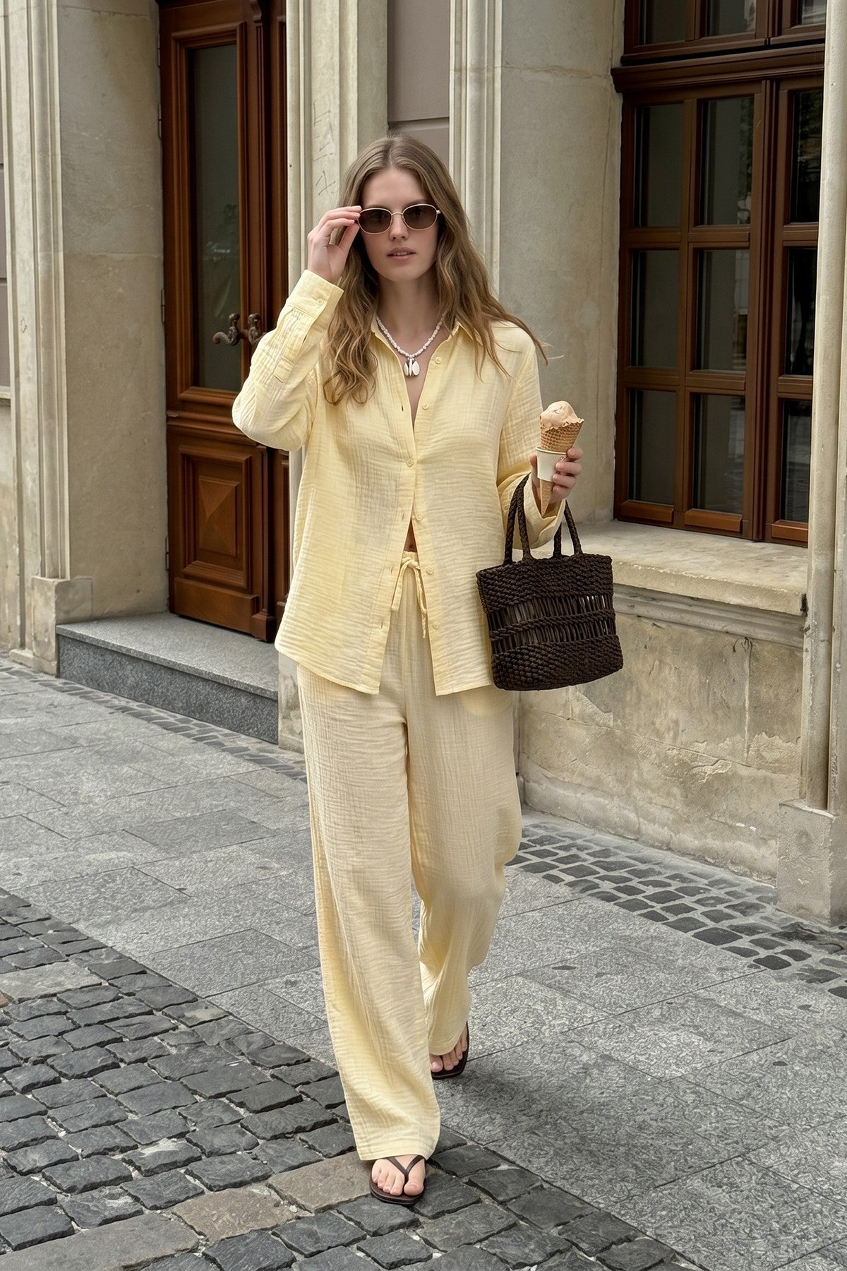 Antioch Draped Muslin Women's Shirt