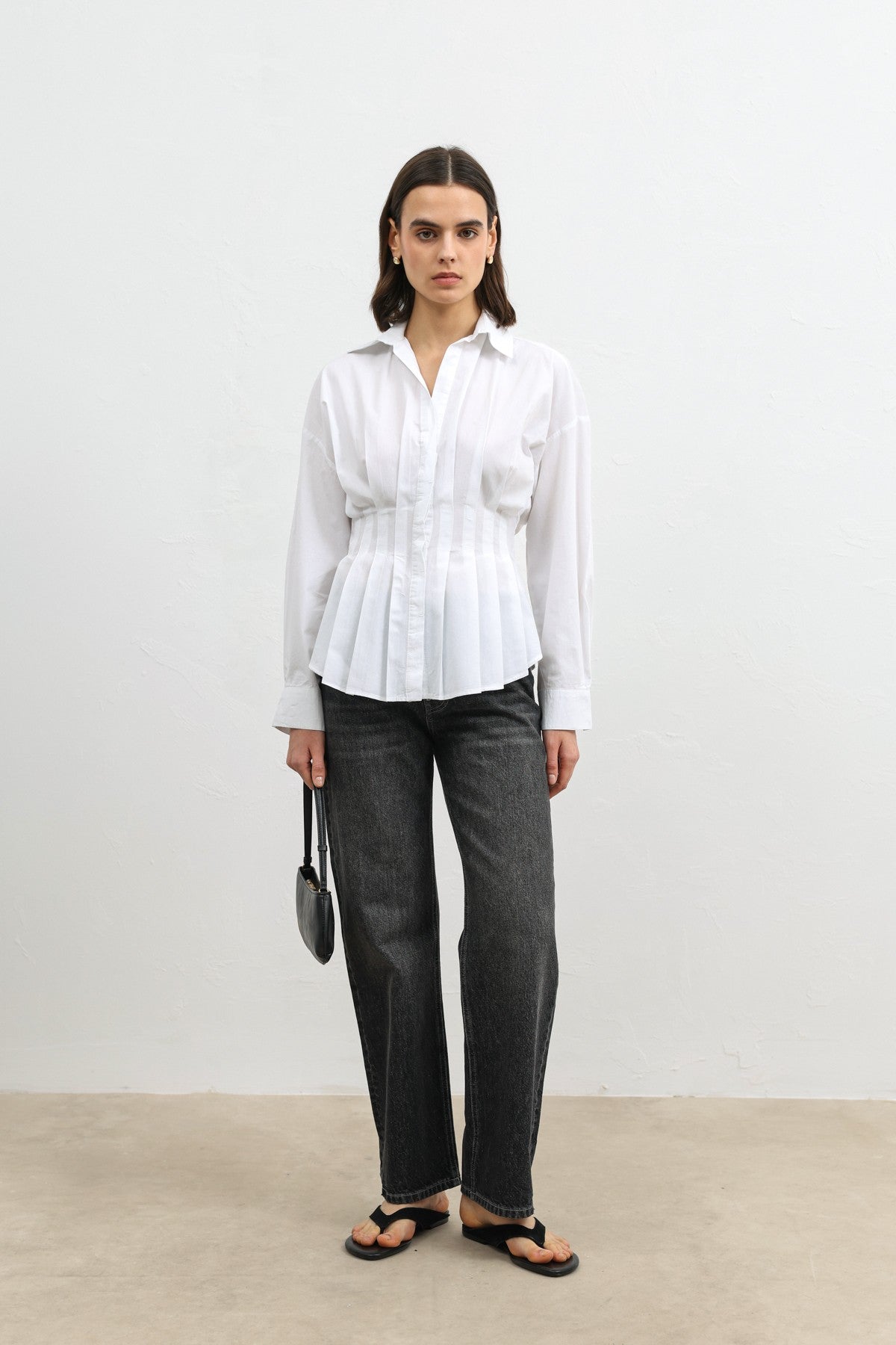 Ruffled Poplin Women's Shirt