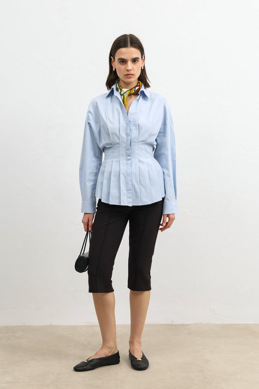 Ruffled Poplin Women's Shirt