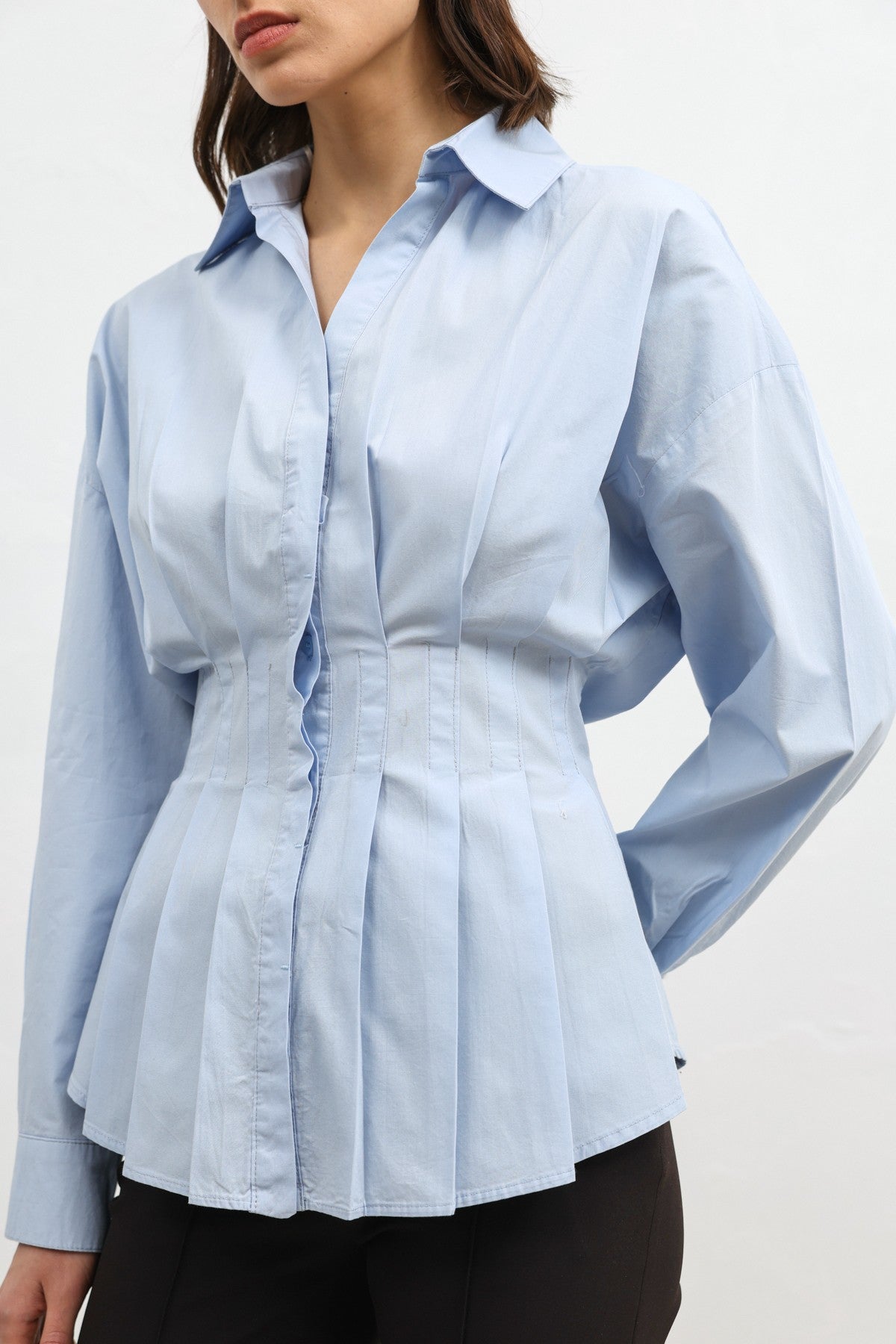 Ruffled Poplin Women's Shirt