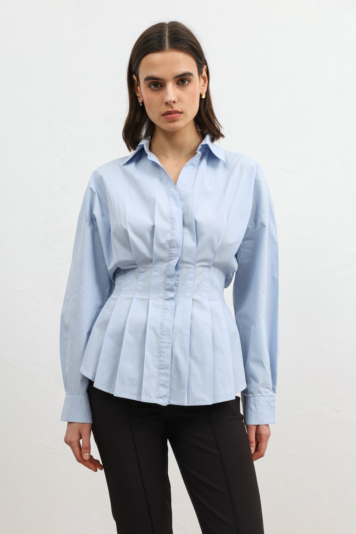 Ruffled Poplin Women's Shirt