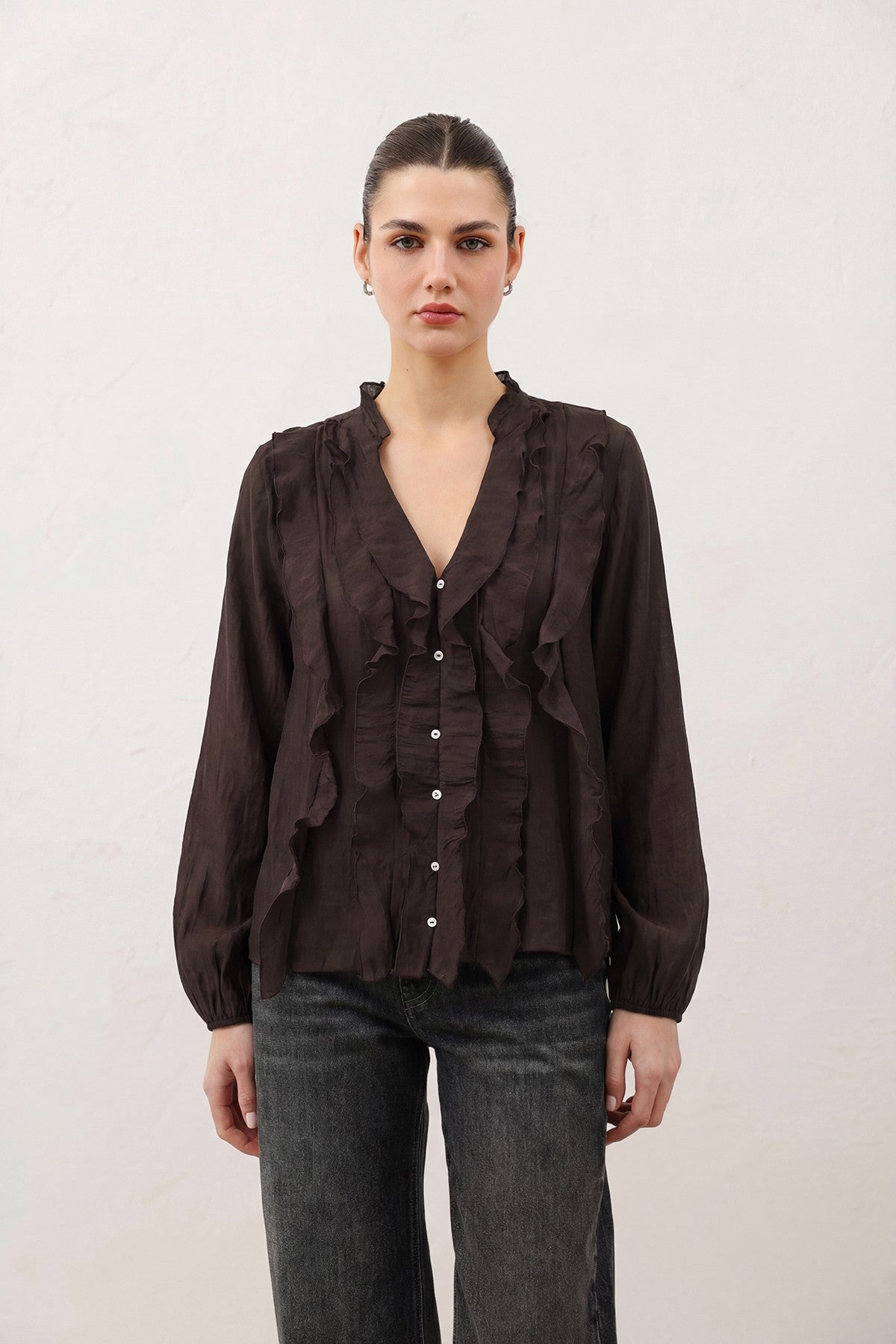 Women's Ruffled Shirt