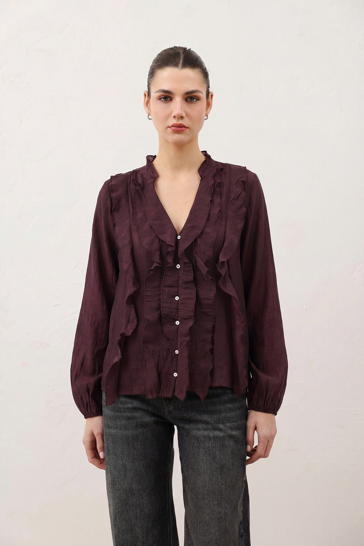 Women's Ruffled Shirt