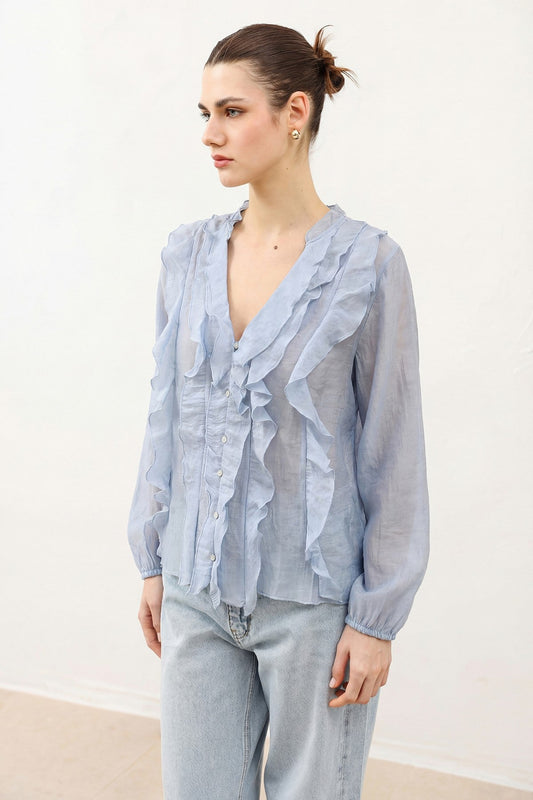 Women's Ruffled Shirt