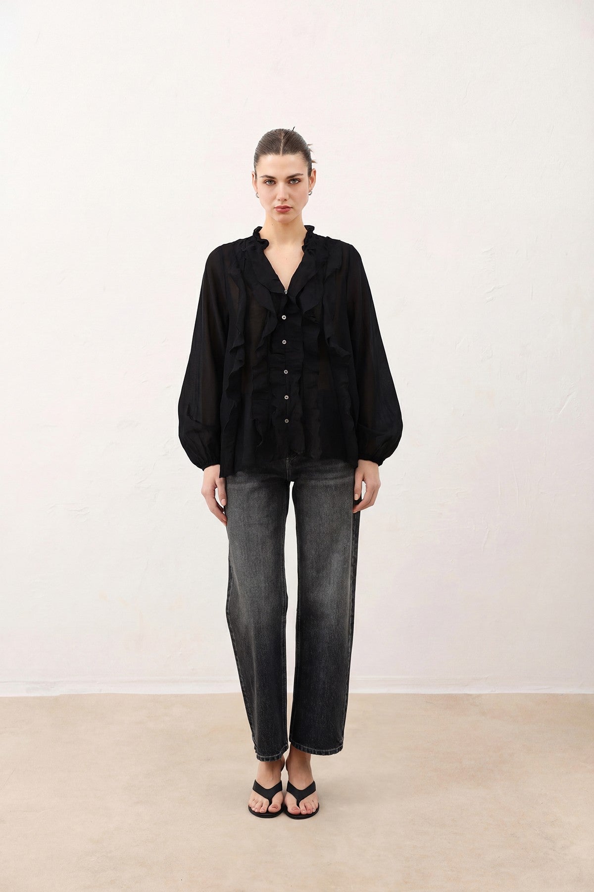 Women's Ruffled Shirt