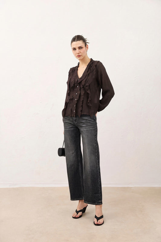 Women's Ruffled Shirt