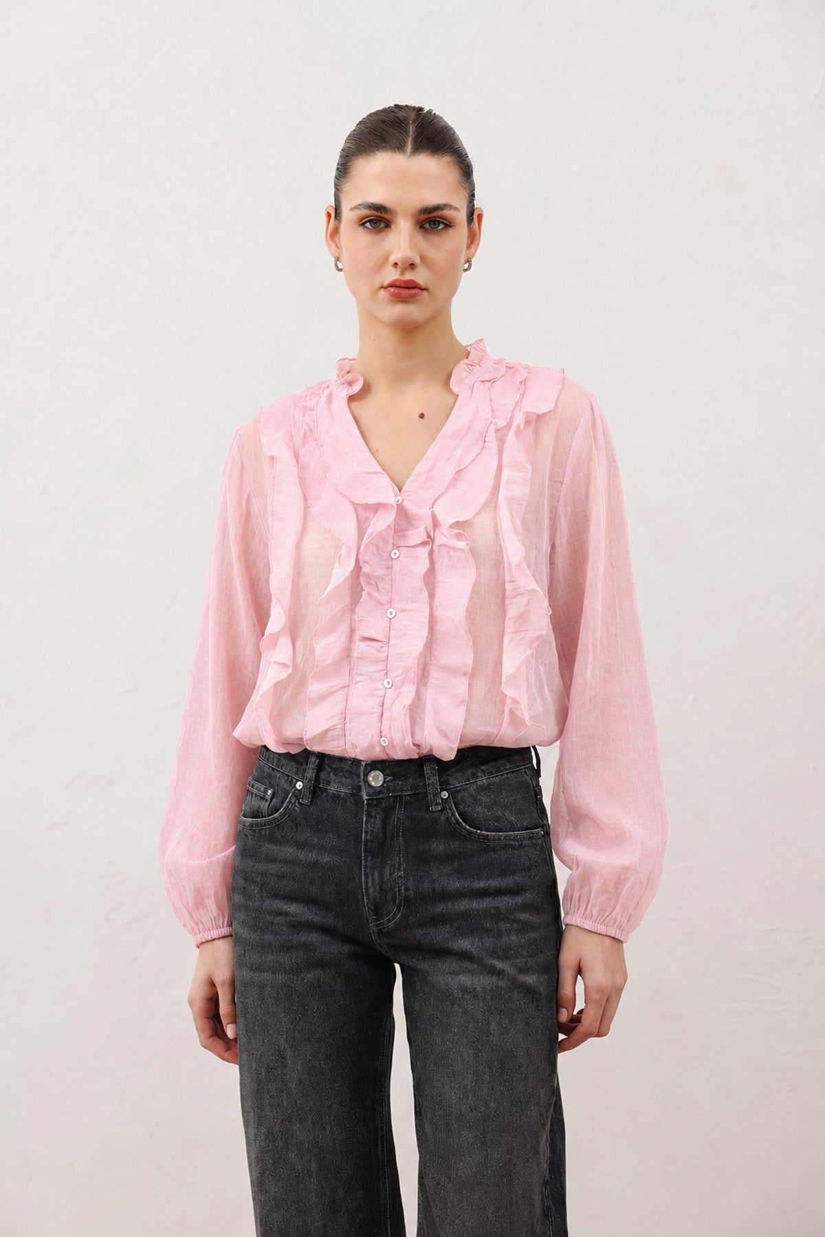 Women's Ruffled Shirt