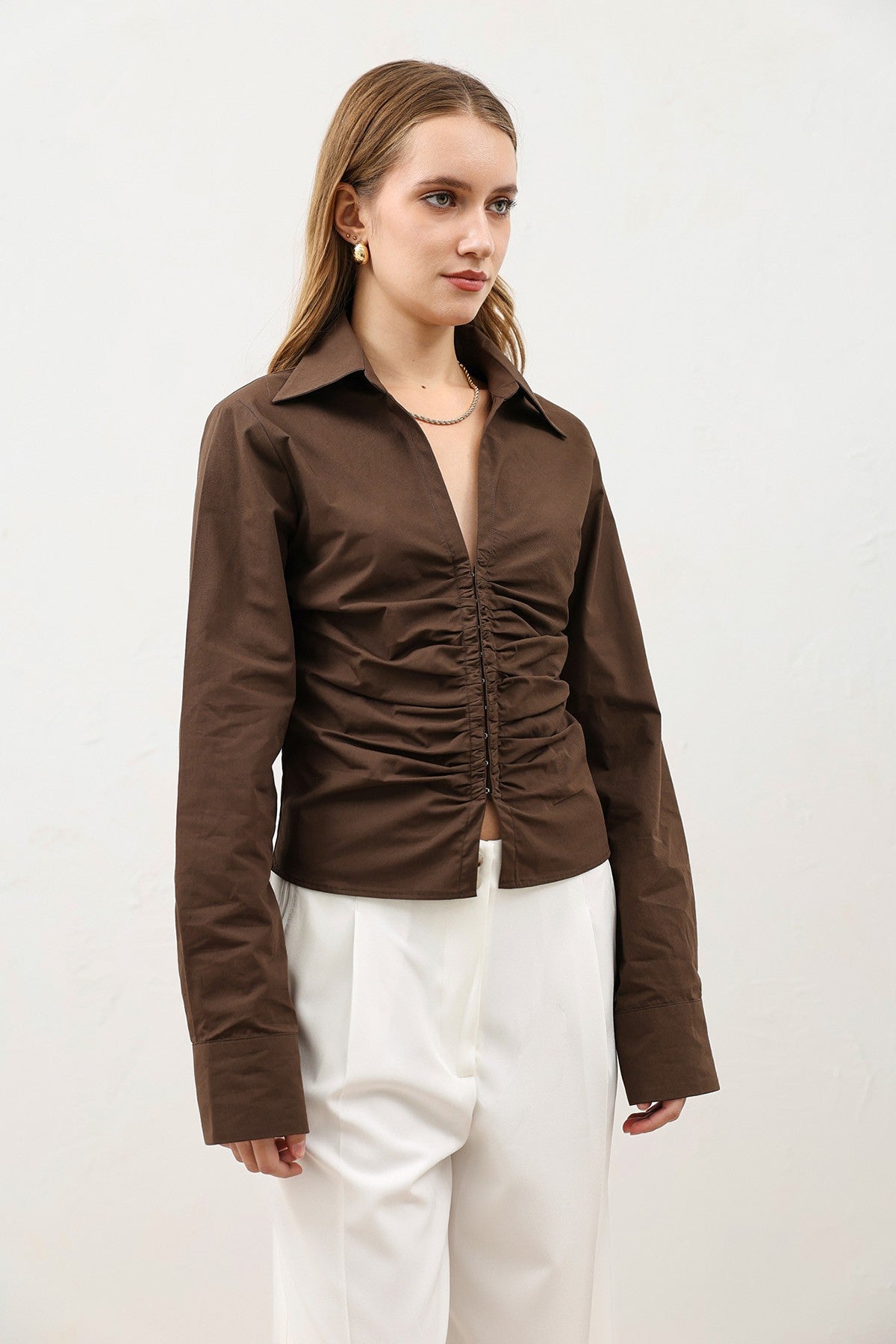 Antioch Gathered Poplin Women's Shirt