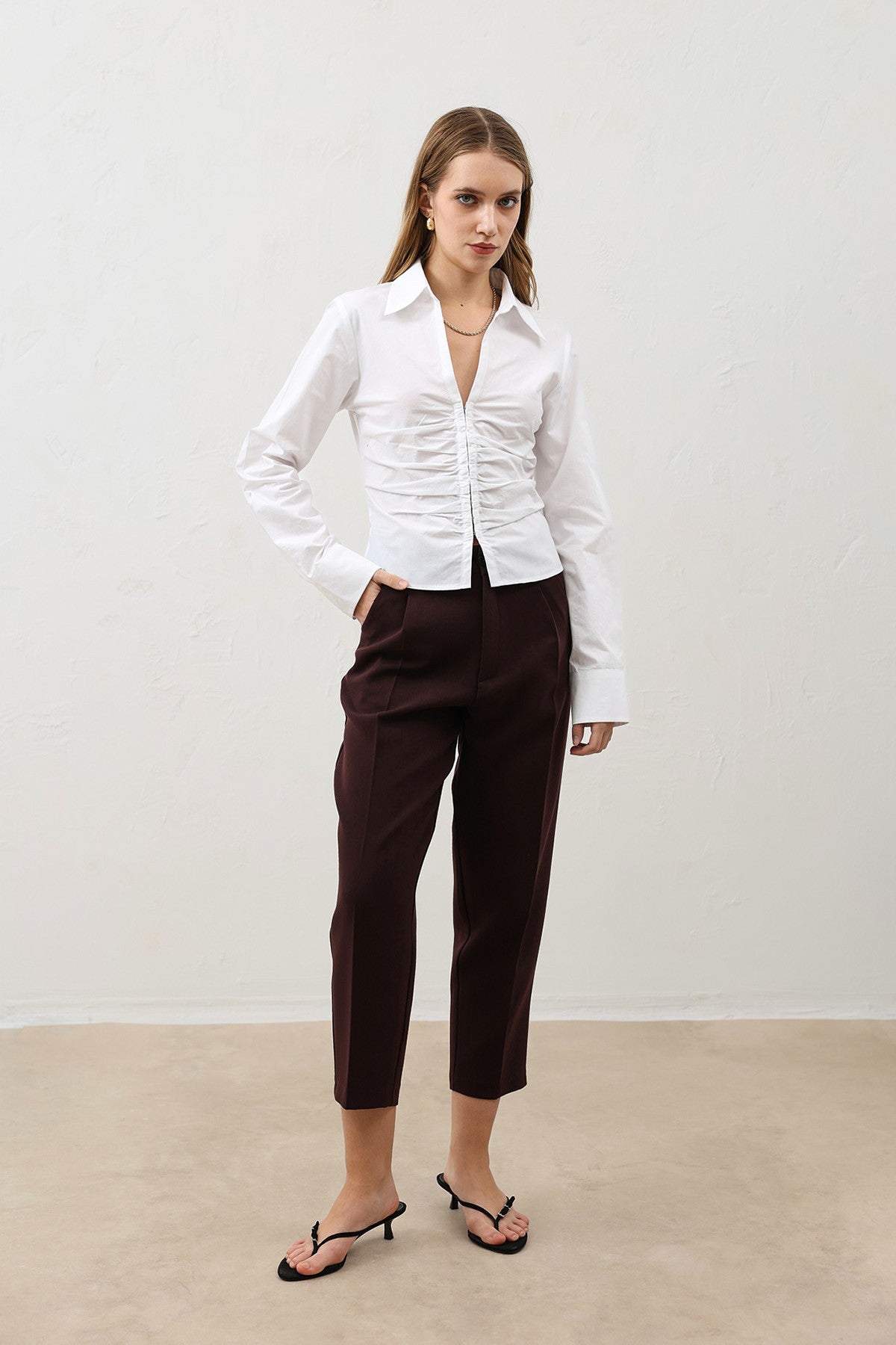 Antioch Gathered Poplin Women's Shirt