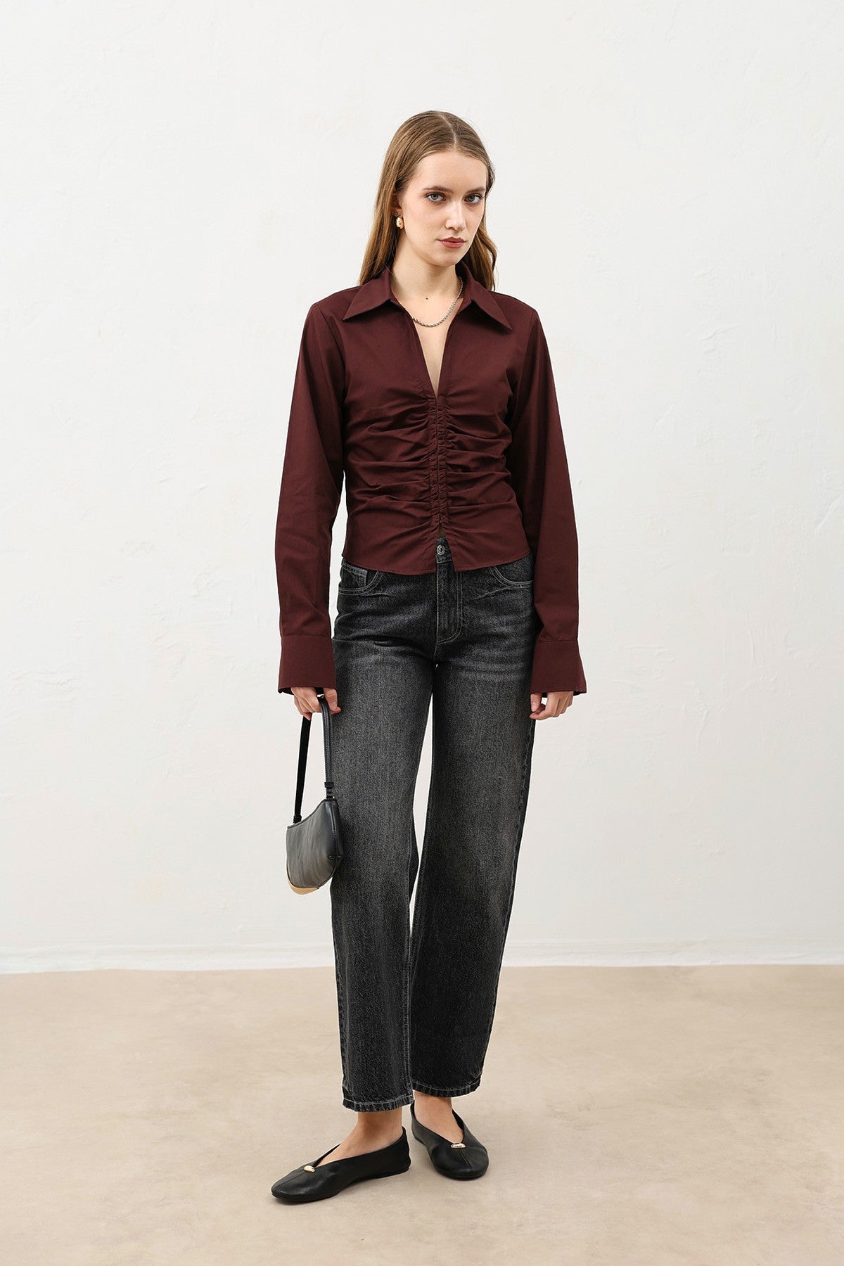 Antioch Gathered Poplin Women's Shirt