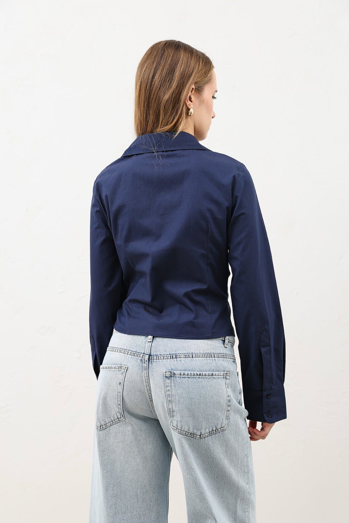 Gathered Poplin Women's Shirt