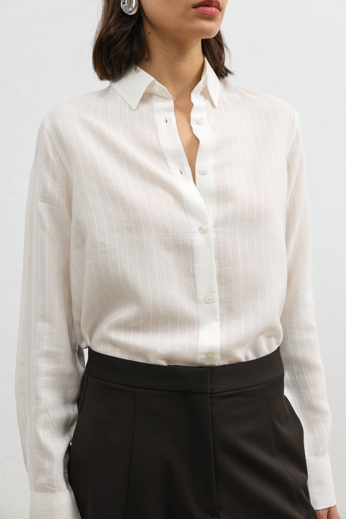 Antioch 100% Lyocell Striped Women's Shirt