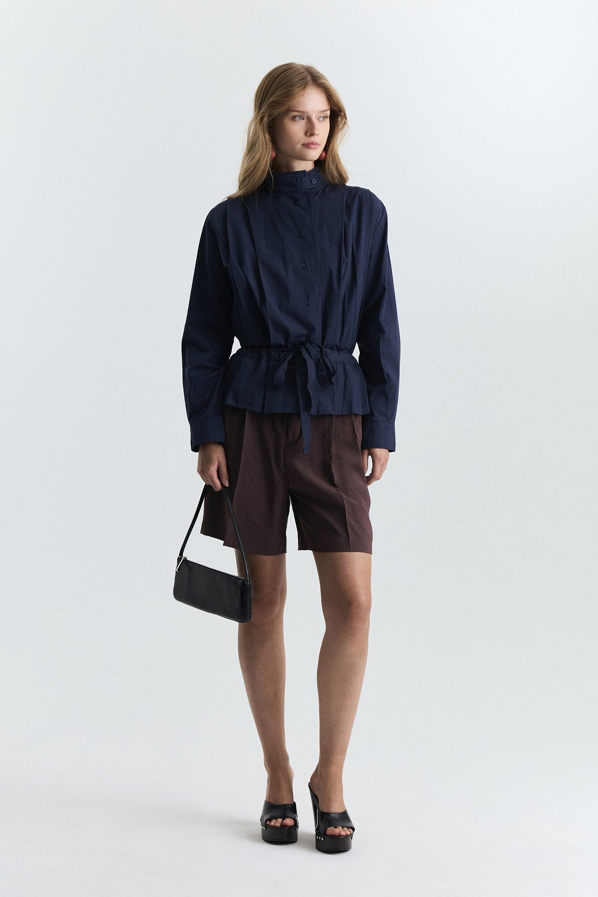 Waist-Tied Poplin Jacket