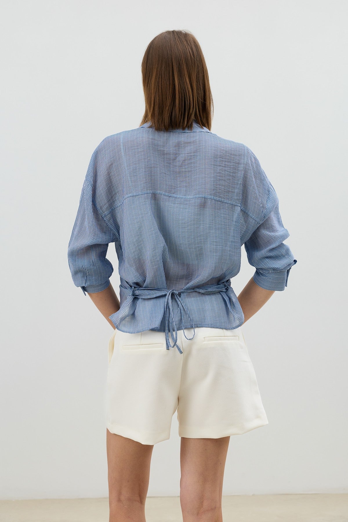 Antioch Women's Striped Cross-Over Shirt