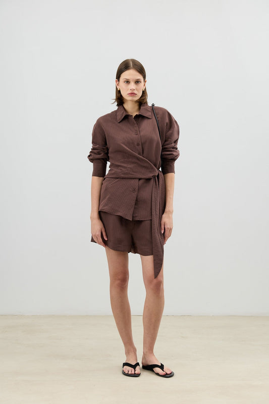 Antioch Women's Blouse with Modal Blend and Button-Down Collar