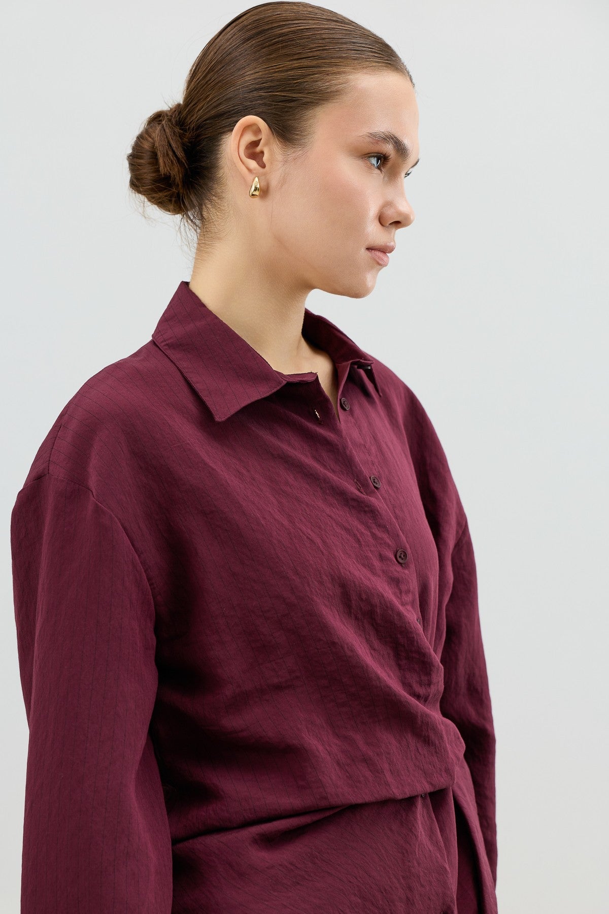 Antioch Women's Blouse with Modal Blend and Button-Down Collar
