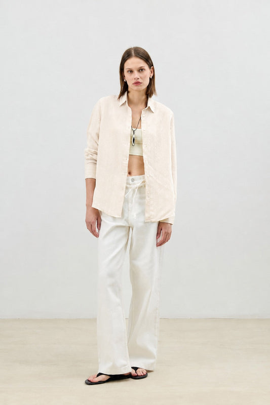Women's Textured Shirt with Modal Blend