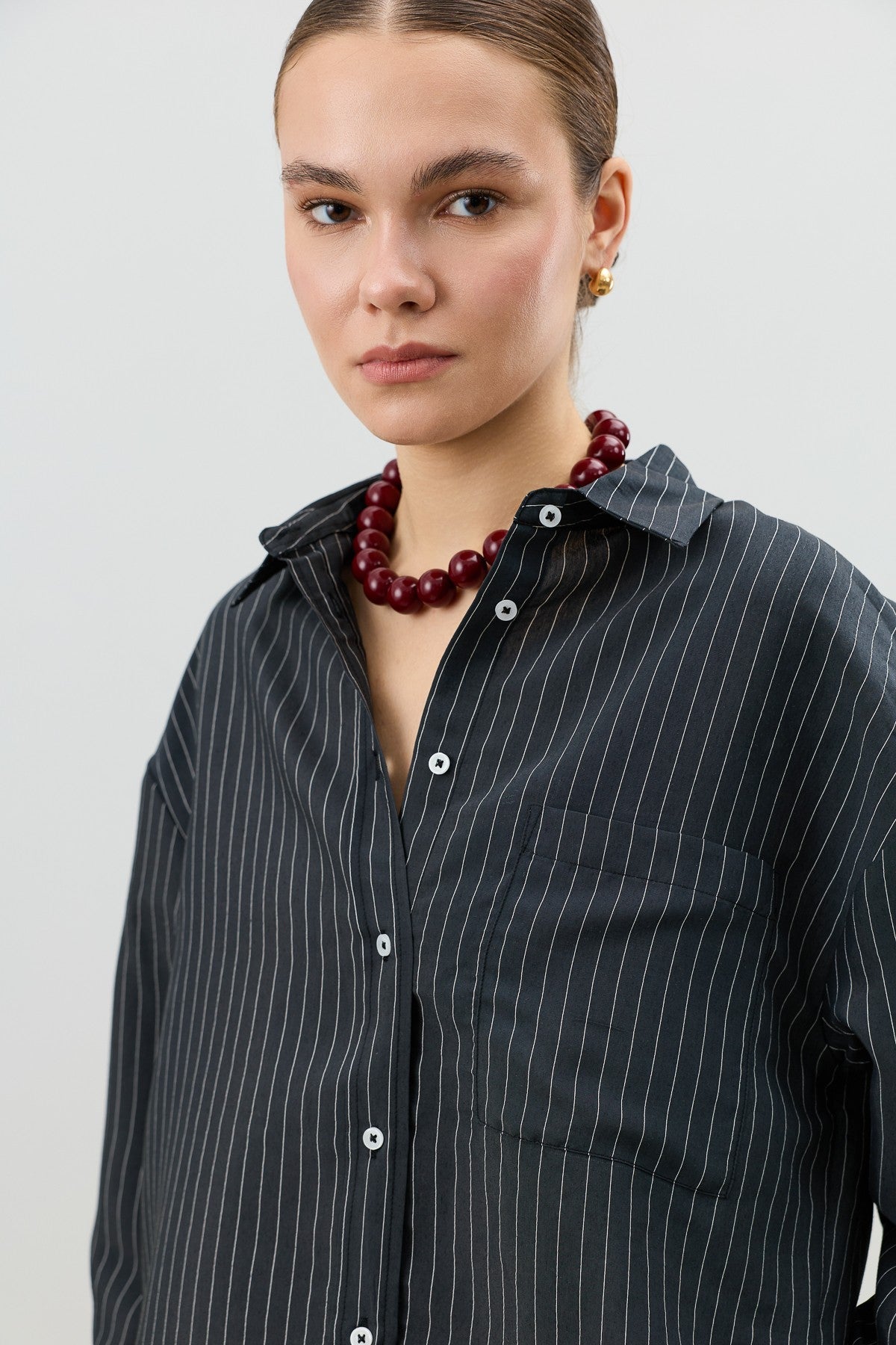 Antioch Women's Striped Shirt with Modal Blend