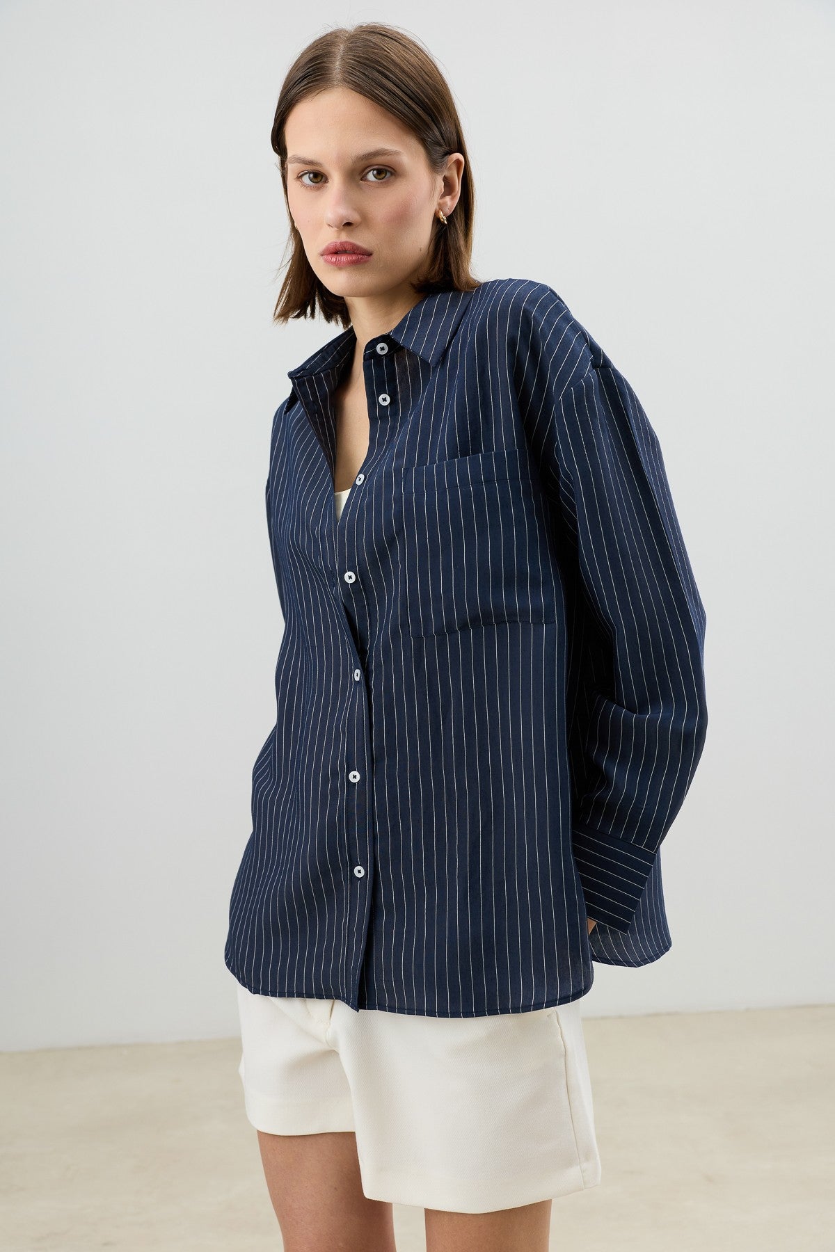Antioch Women's Striped Shirt with Modal Blend