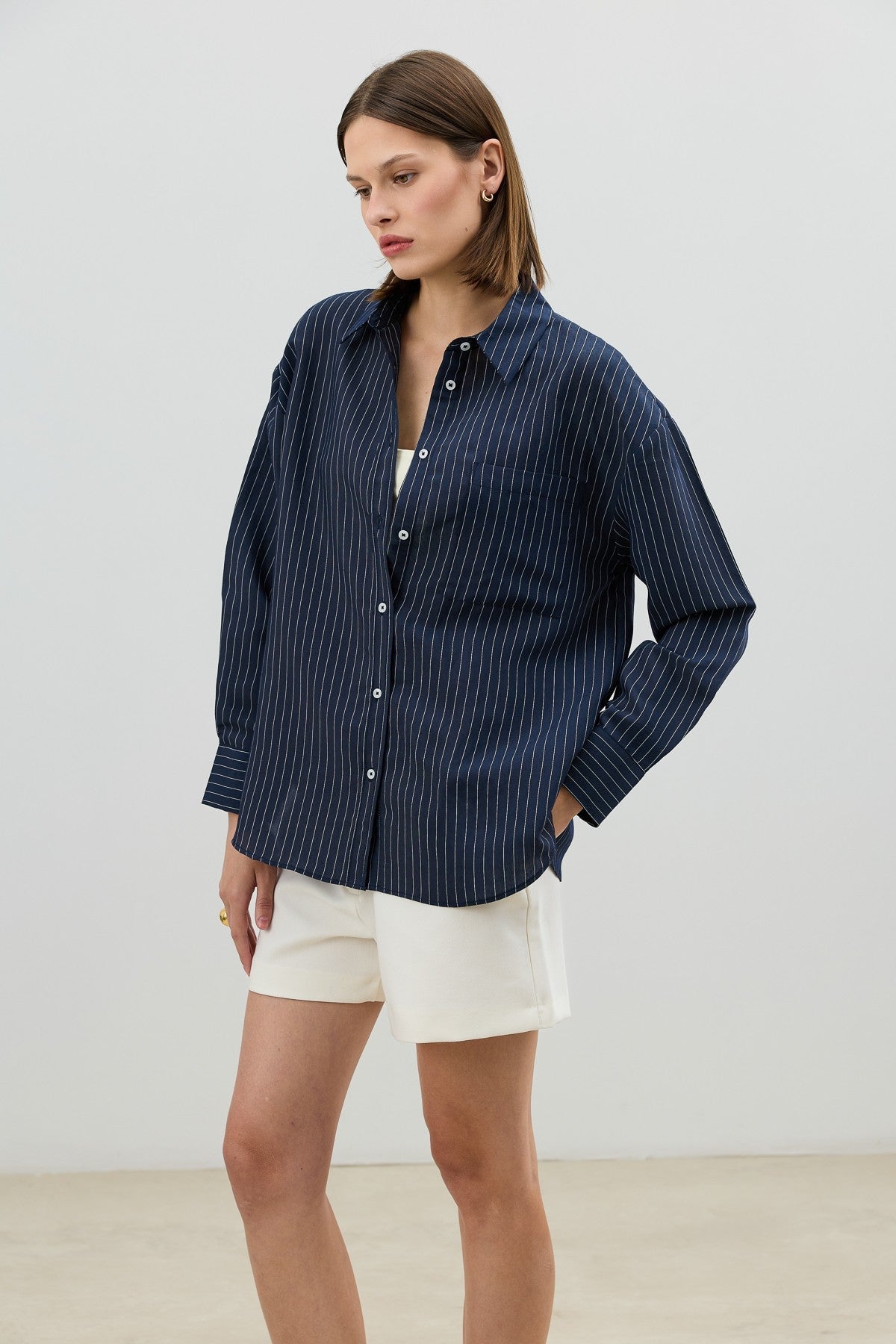 Antioch Women's Striped Shirt with Modal Blend