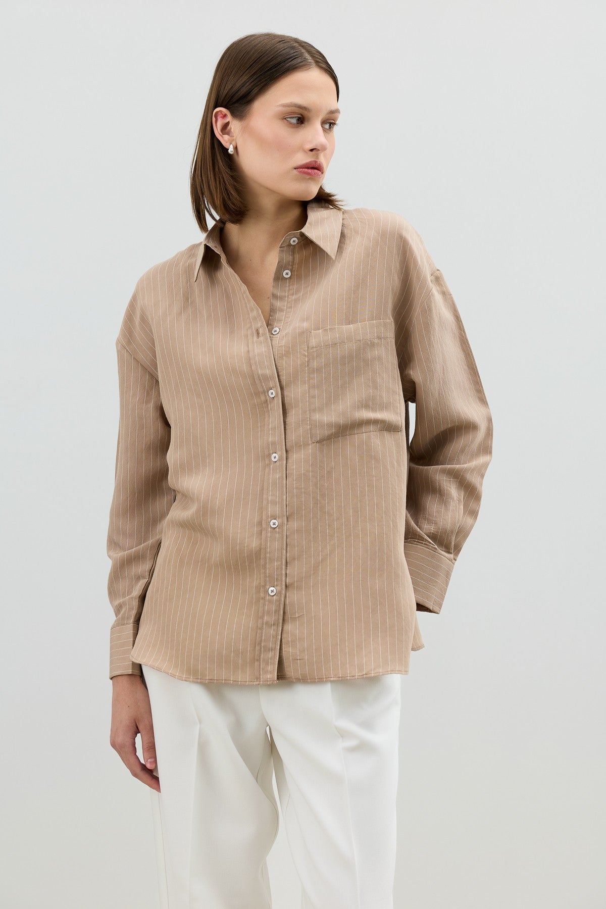 Antioch Women's Striped Shirt with Modal Blend
