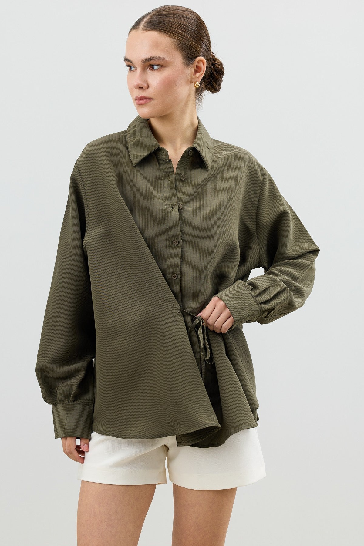 Antioch Tied-Waist Striped Women's Shirt