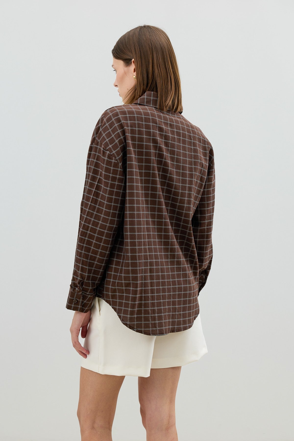 Antioch Pens Women's Checkered Shirt with Detailed Design