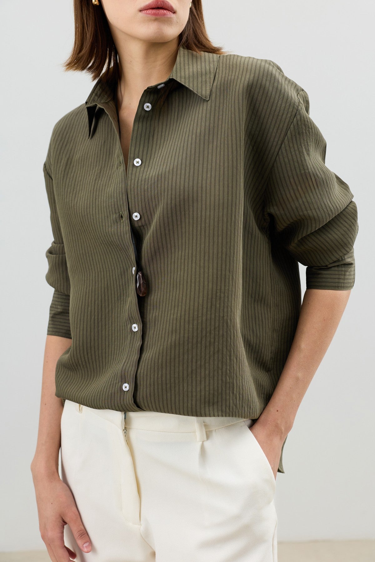 Antioch Women's Striped Shirt with Modal Blend