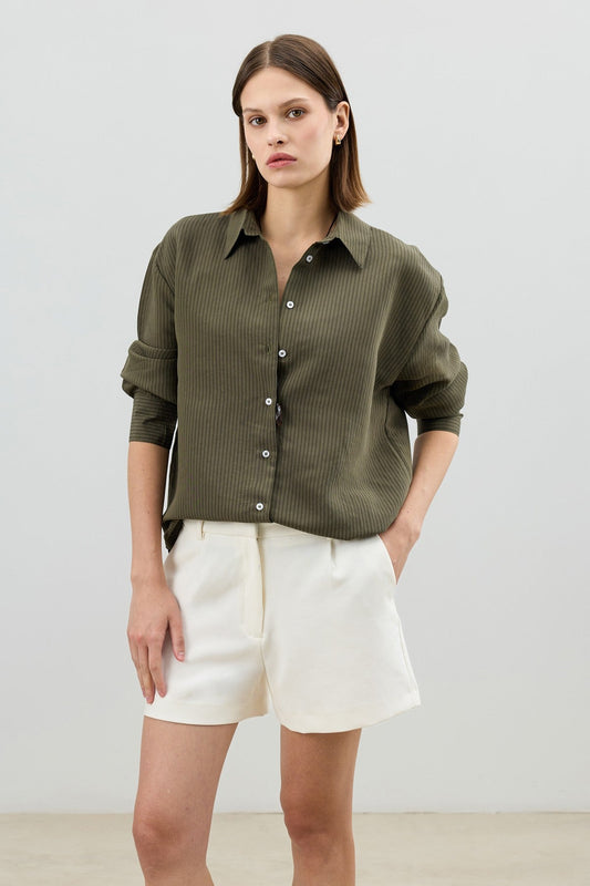 Antioch Women's Striped Shirt with Modal Blend