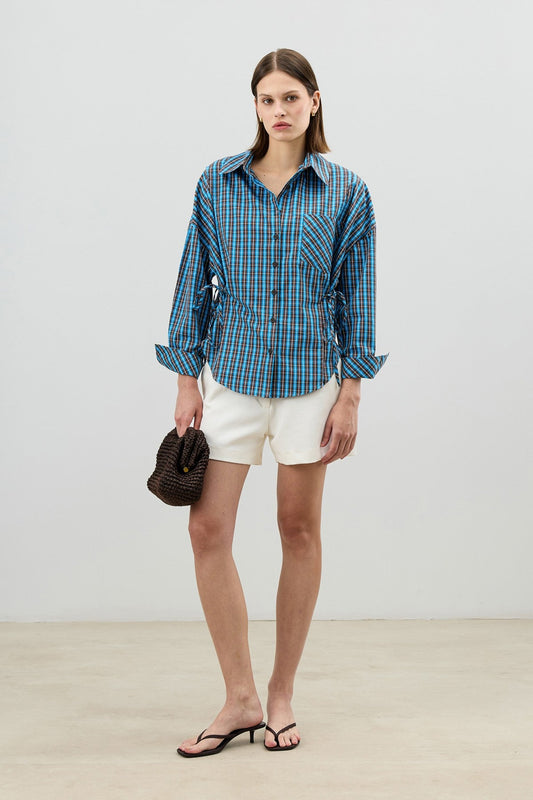 Antioch Checkered Lace-Up Women's Shirt