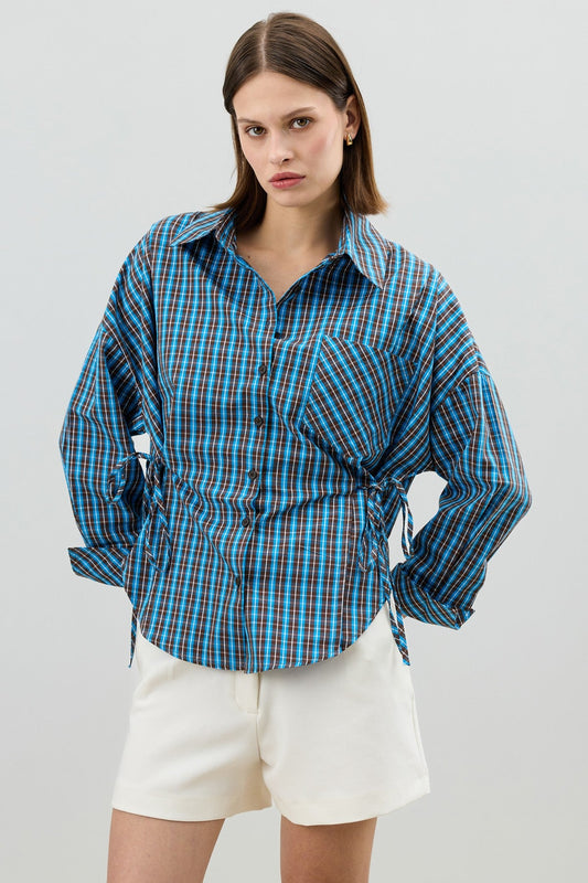 Antioch Checkered Lace-Up Women's Shirt