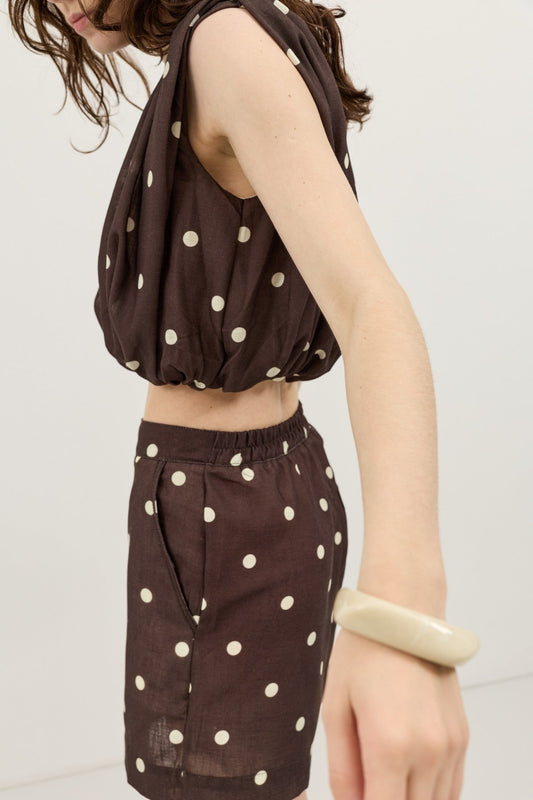 Antioch Polka-Dot Sleeveless Top