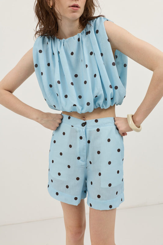 Antioch Polka-Dot Sleeveless Top
