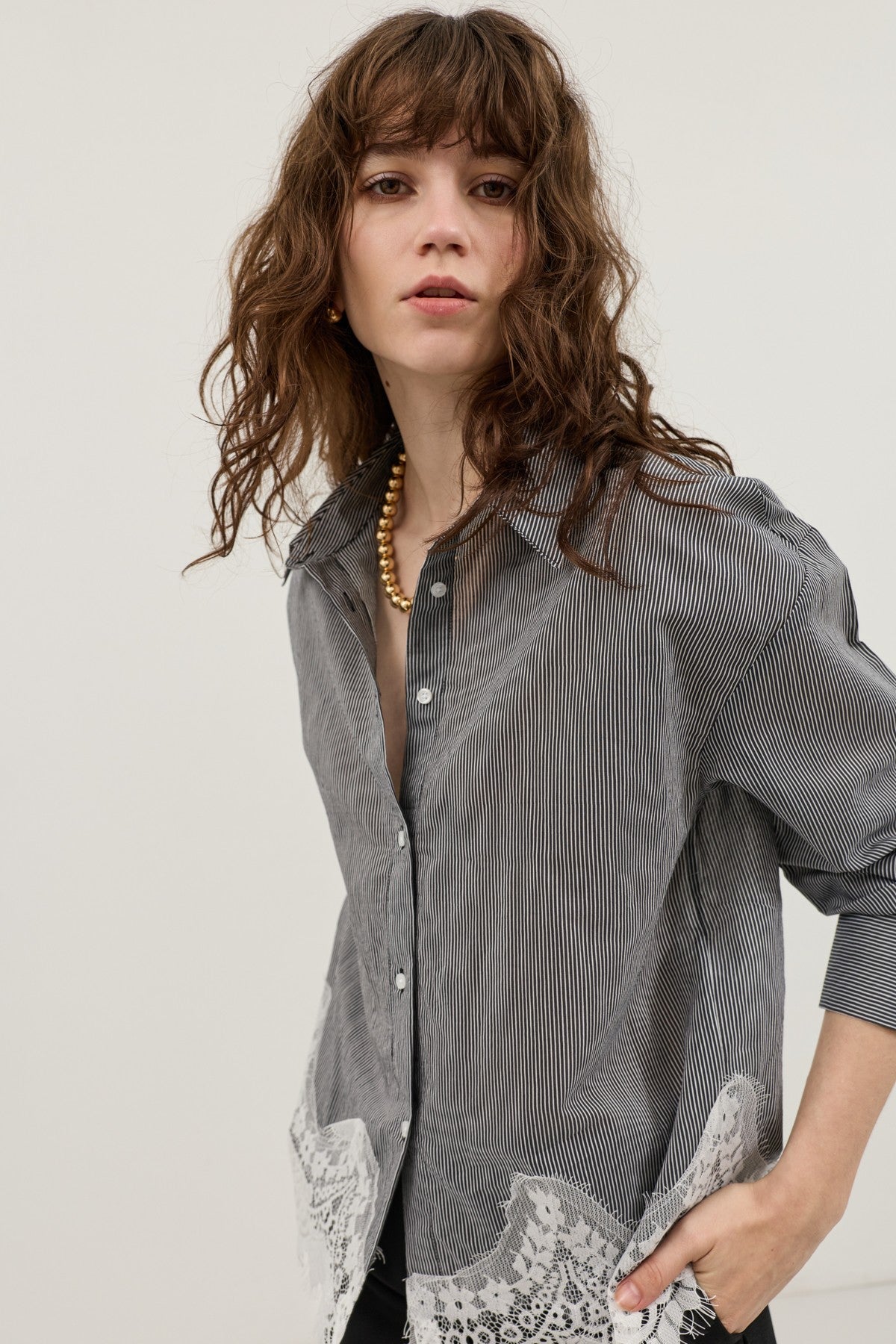 Antioch Blouse with Lace Details