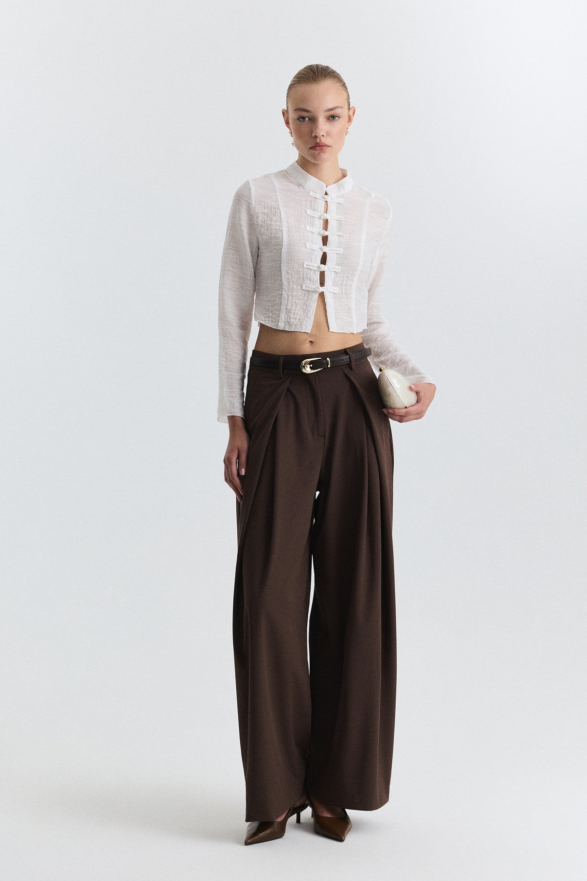 Relax Fit Embellished Button-Down Shirt
